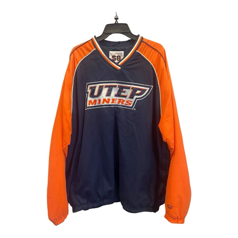 58 Sports University of Texas El Paso UTEP Miners Pullover Jacket Men's XL